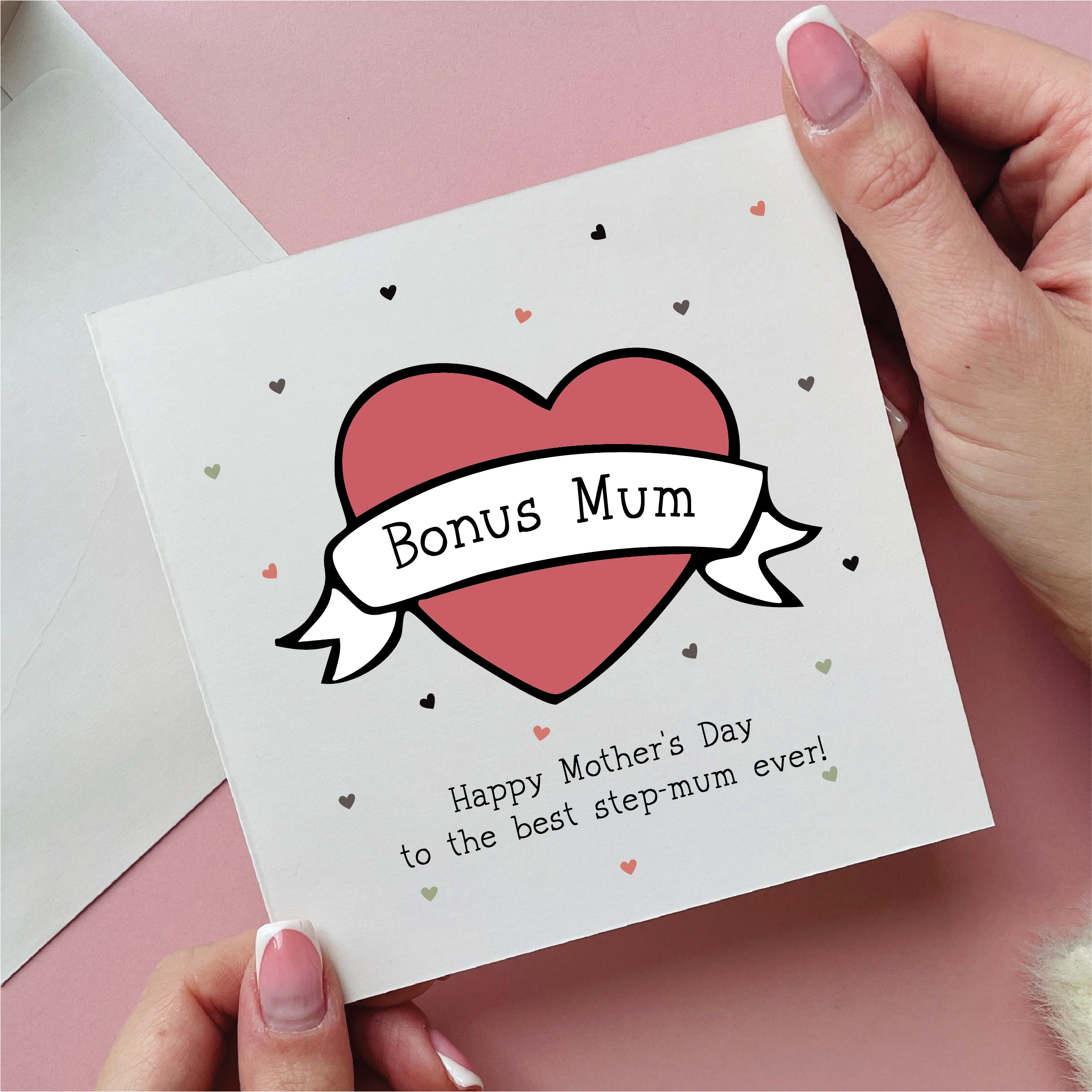 Bonus Mum Red Heart Card
