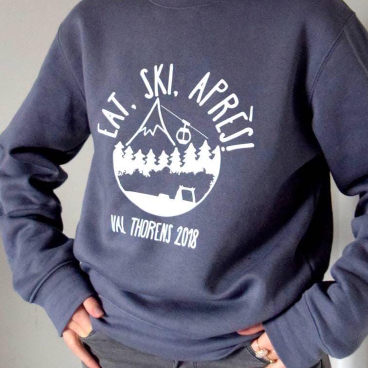 Personalised Eat Ski Apres Jumper