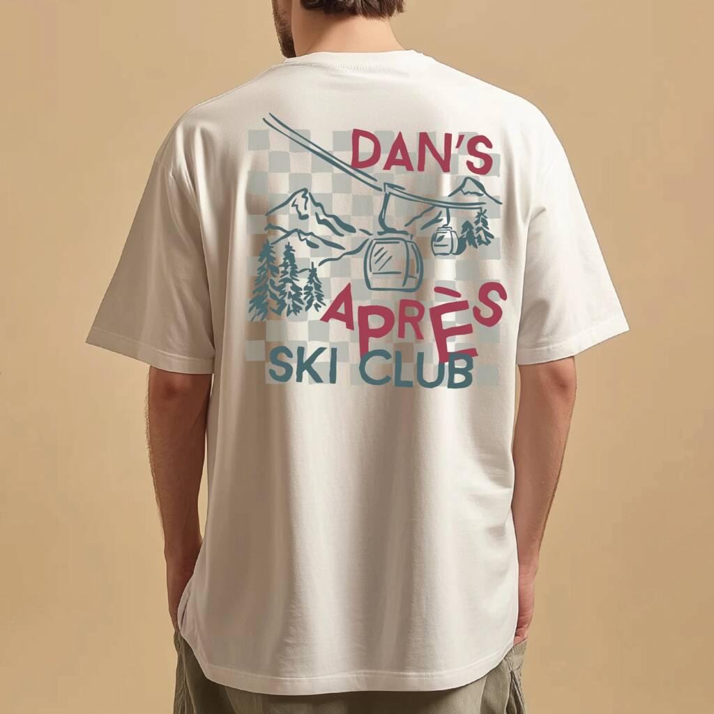 Personalised Apres Ski Club Graphic T Shirt
