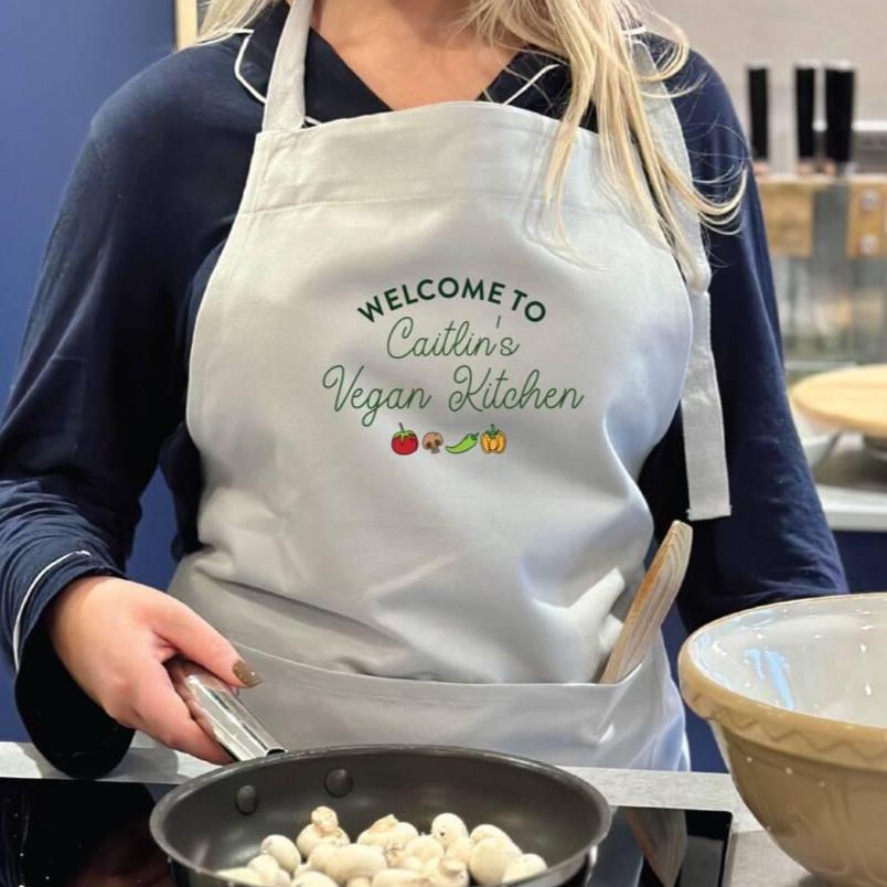 Personalised Vegan Kitchen Apron