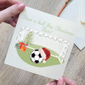 Personalised Football Goal Christmas Card