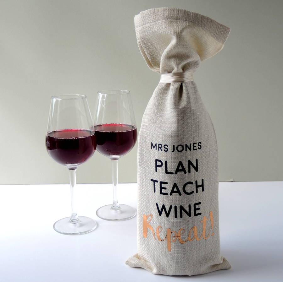 Teacher Thank You Alcohol Bottle Bag