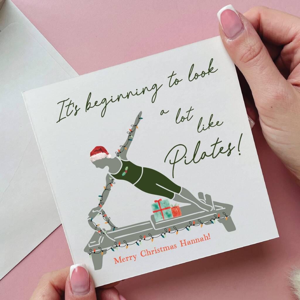 Personalised Reformer Pilates Christmas Card