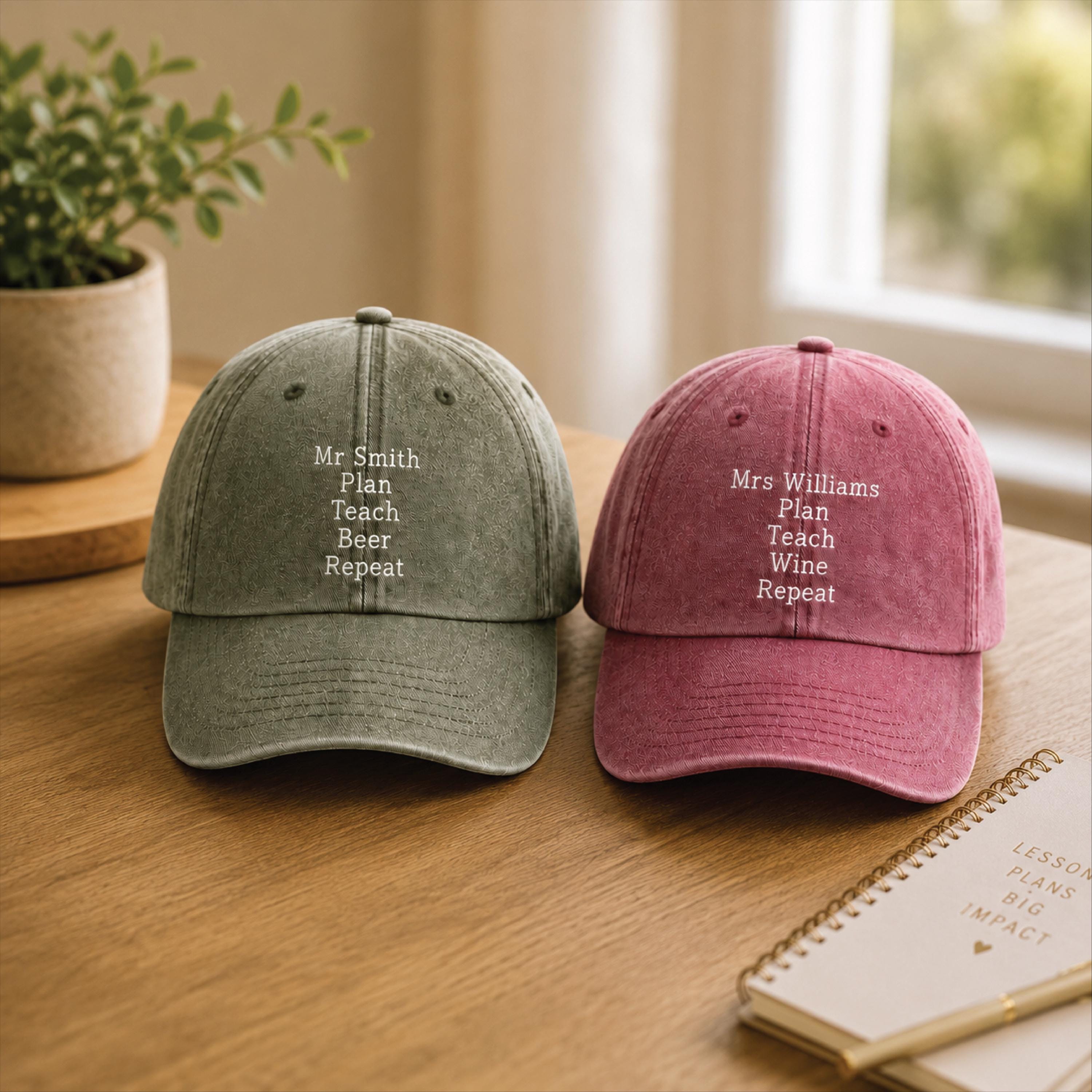 Personalised Plan Teach Repeat Cap For Teacher