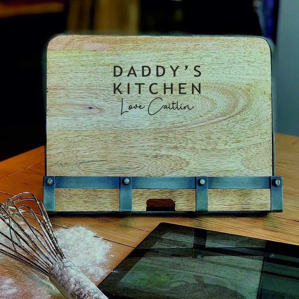 Personalised Kitchen Cookbook Or Tablet Stand