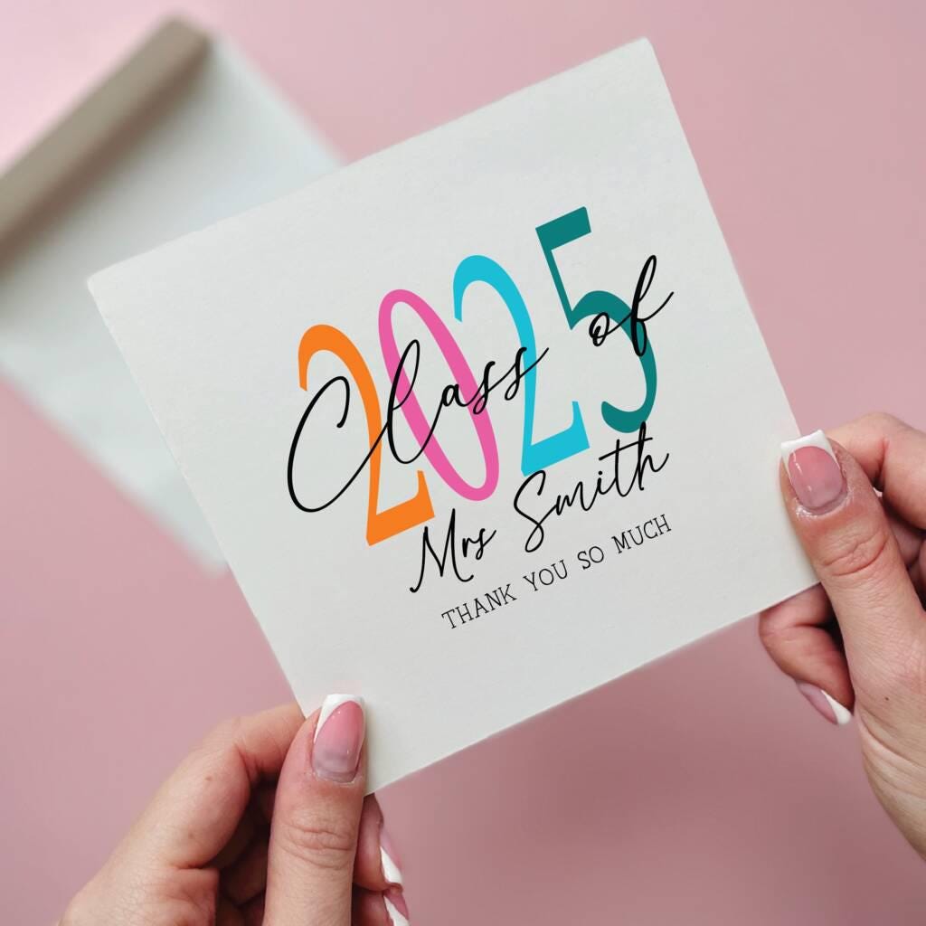 Class Of 2025 Teacher Thank You Card