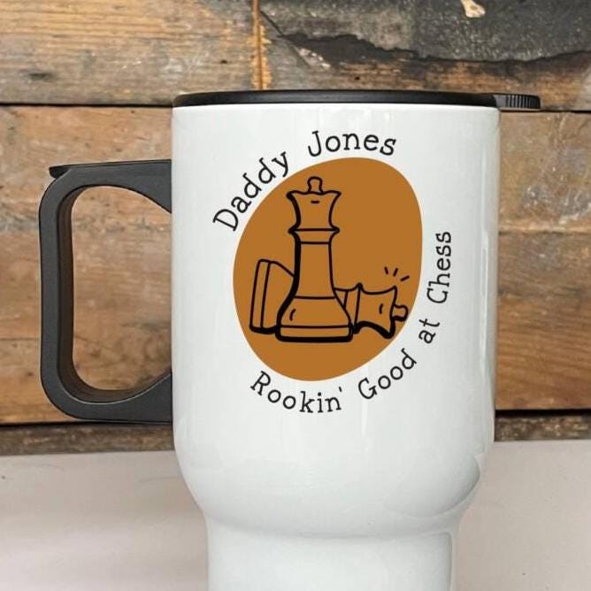 Personalised Chess Dad Travel Mug