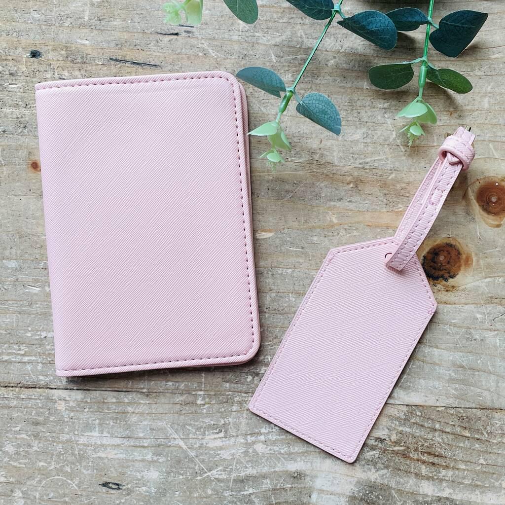 Personalised Summer Drawings Passport Cover And Luggage Tag