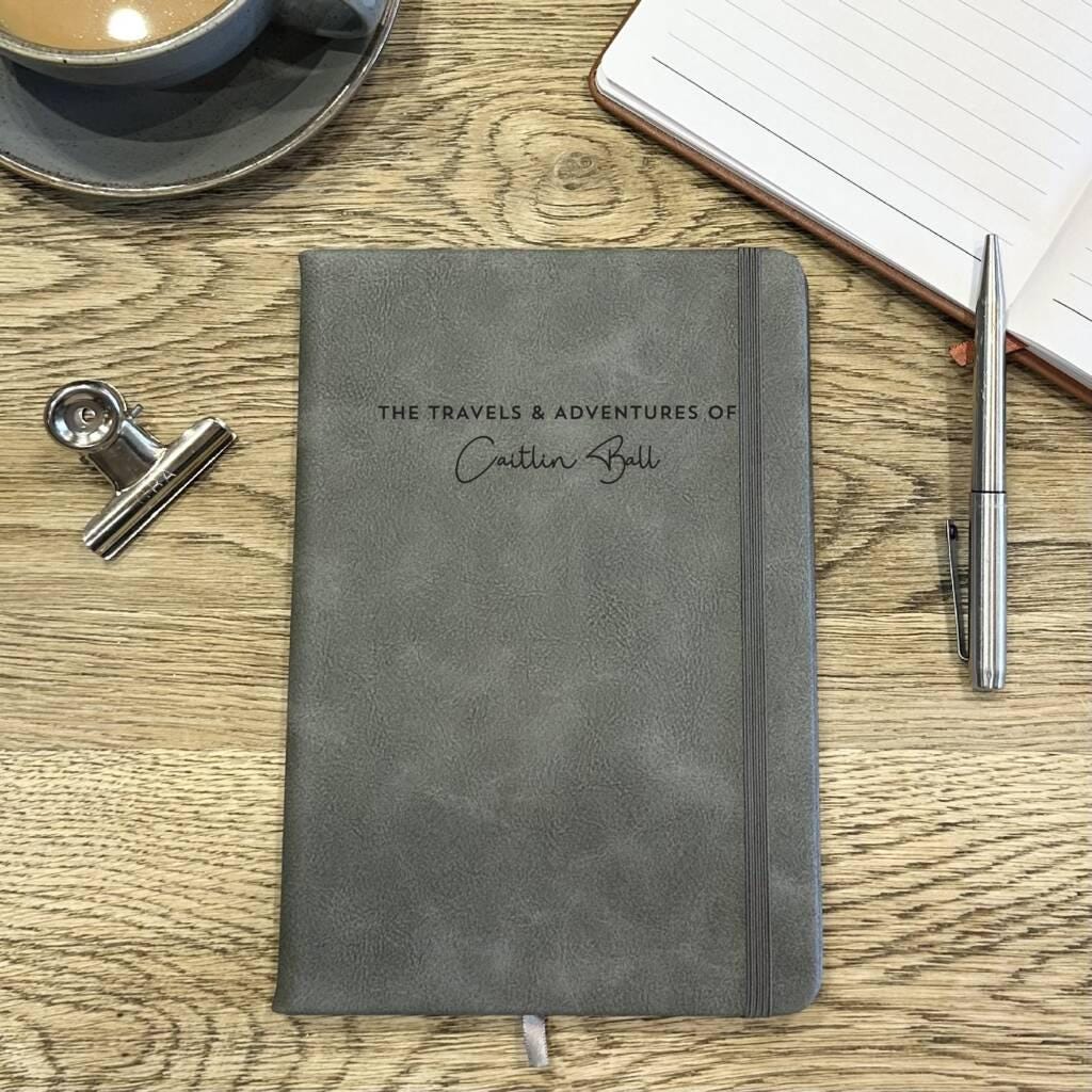 Faux Leather Travels And Adventures Travel Journal