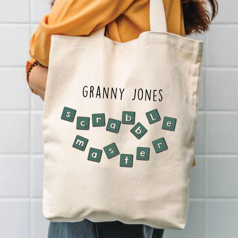 Personalised Scrabble Tote Bag