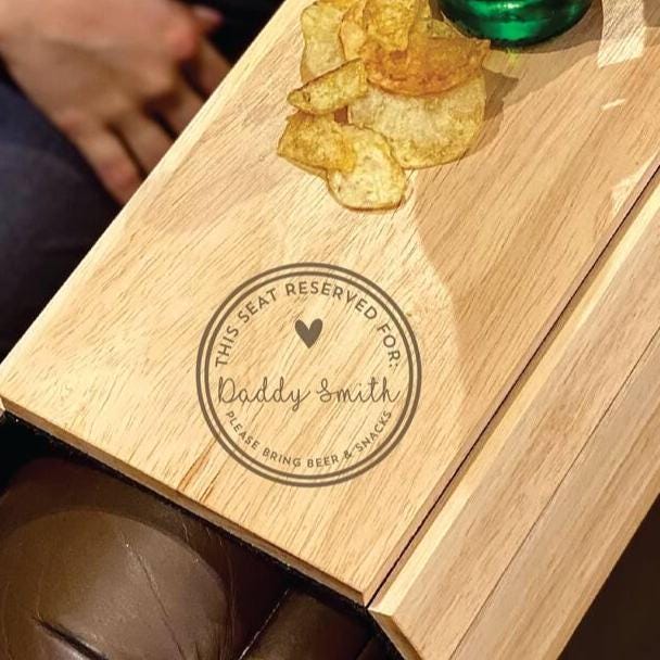 Personalised Reserved For Stamp Sofa Tray