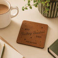Personalised Best Teaching Assistant Ever Leather Effect Coaster
