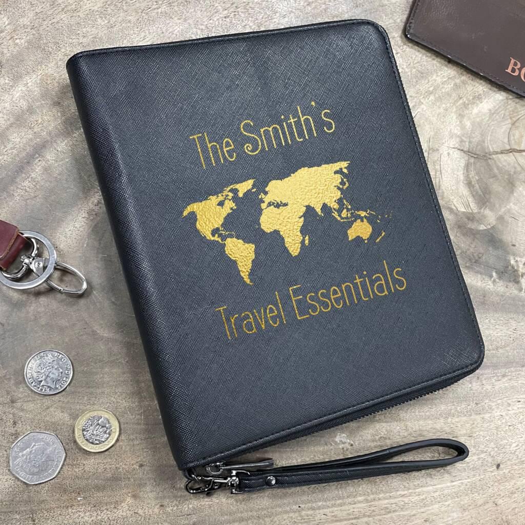 Personalised Family Travel Essentials Travel Wallet