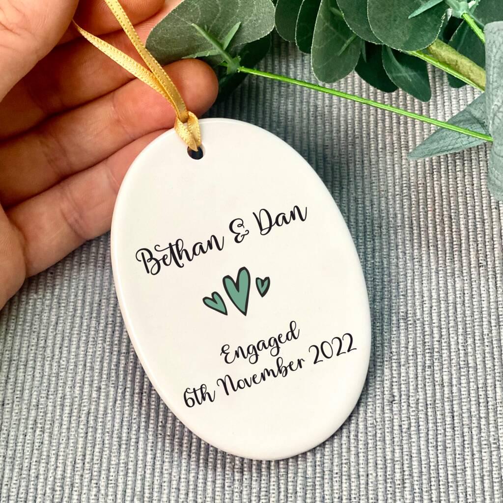 Personalised Engagement Ceramic Decoration