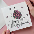 Disco Ball Personalised 40th Birthday Card