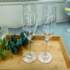 Personalised Birthday Bubbles Champagne Flute