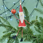 Personalised Santa Basketball Christmas Bauble