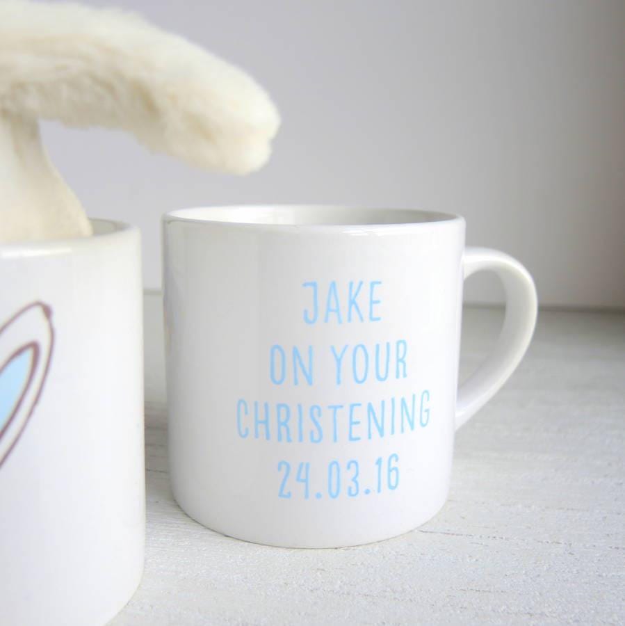 Personalised Children's Christening Bunny Mug