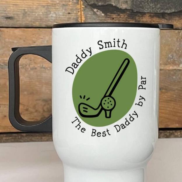 Personalised Golf Dad Travel Mug