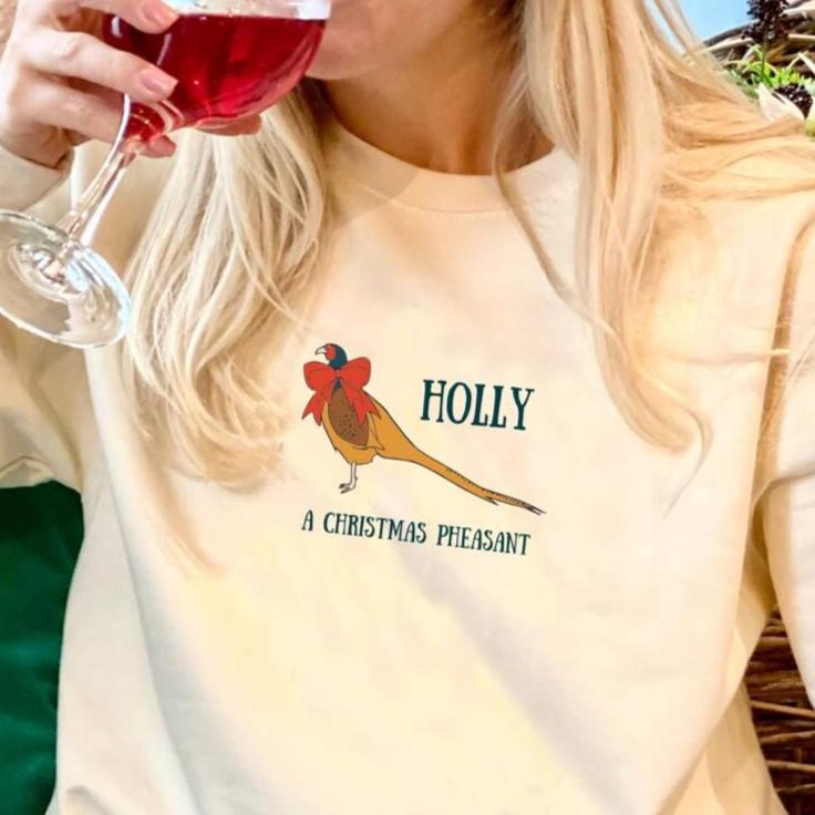 Personalised Christmas Pheasant Jumper
