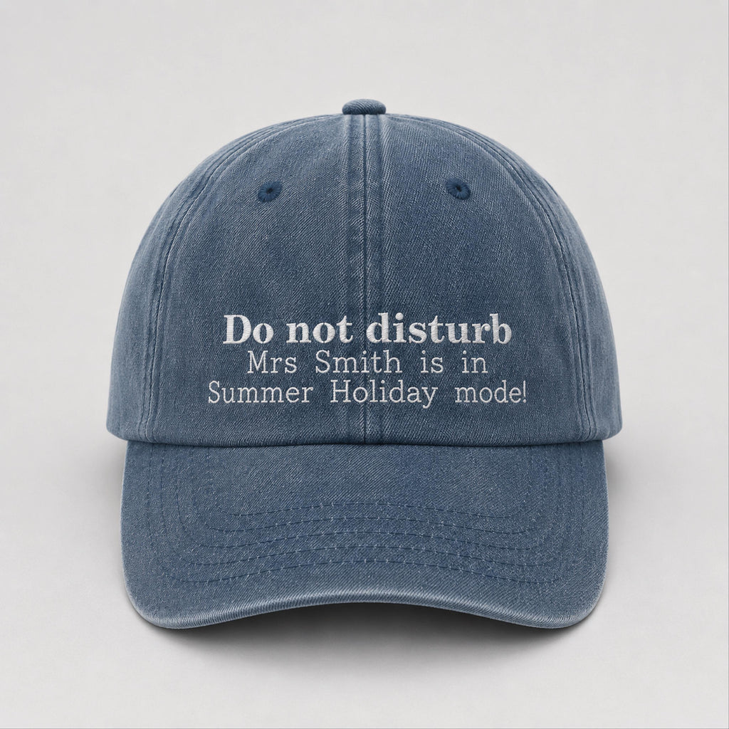 Personalised Summer Holiday Mode Teacher Cap
