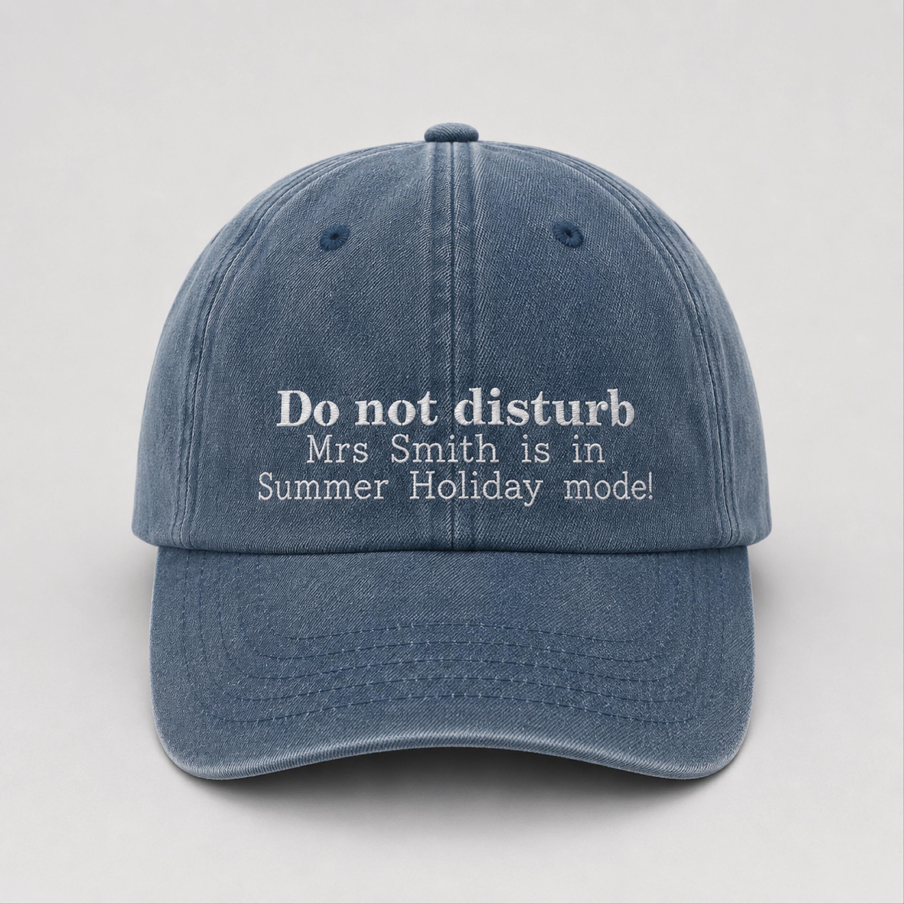 Personalised Summer Holiday Mode Teacher Cap