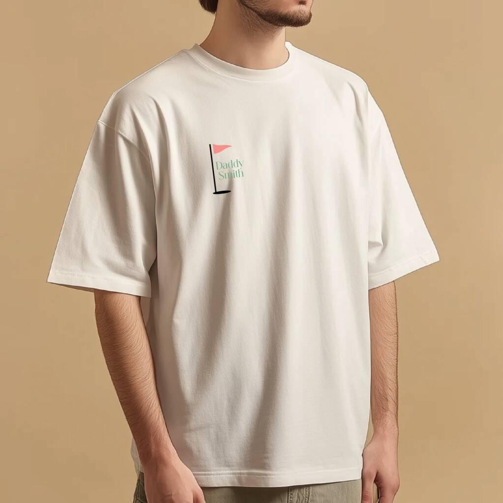 Personalised The Club Scene Golf Graphic T Shirt For Dad