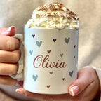 Personalised Scattered Heart Mug