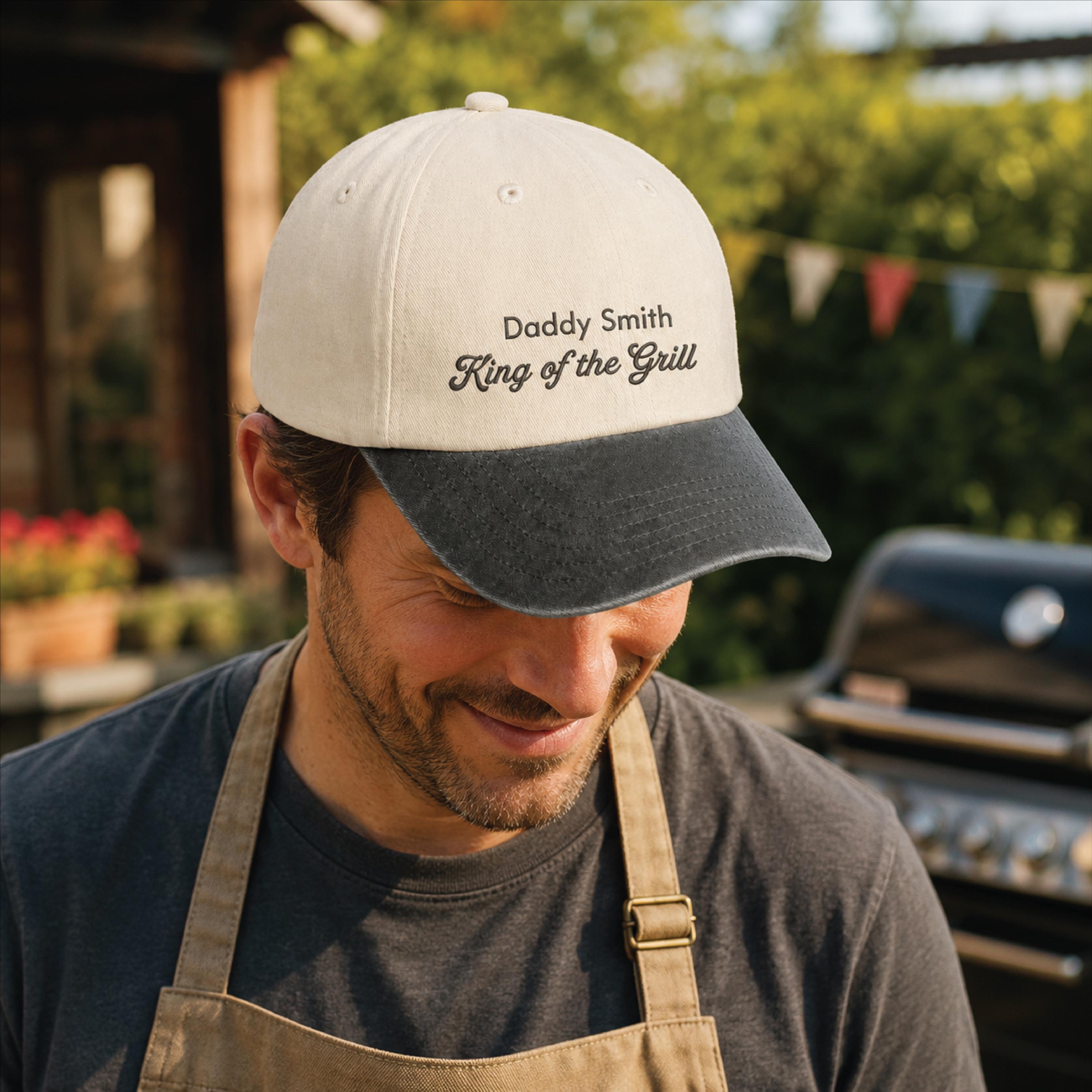 Personalised King Of The Grill Cap
