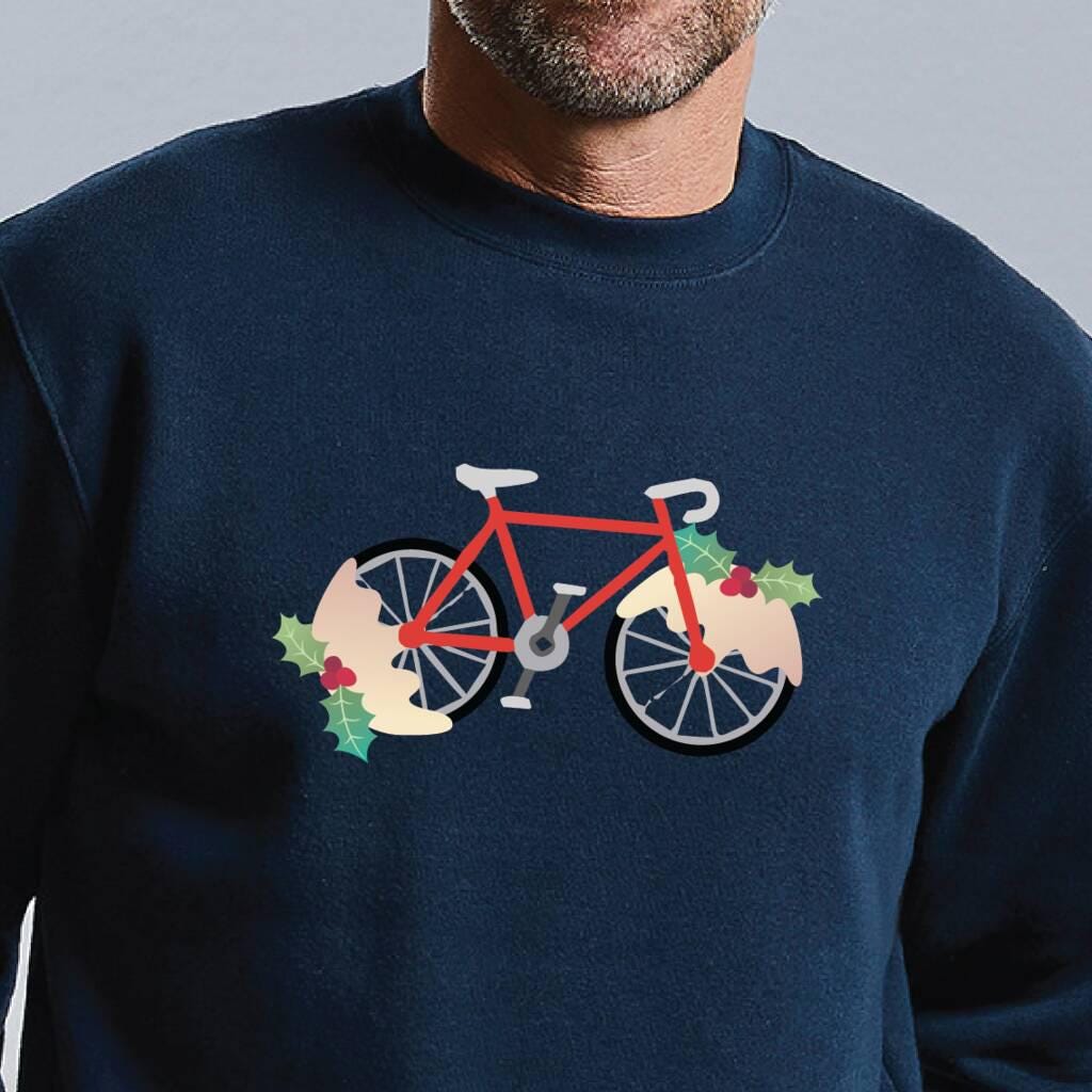 Personalised Christmas Pudding Bike Jumper