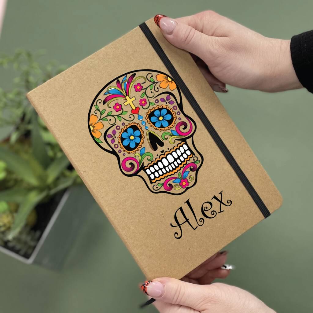Personalised Halloween Day Of The Dead Notebook