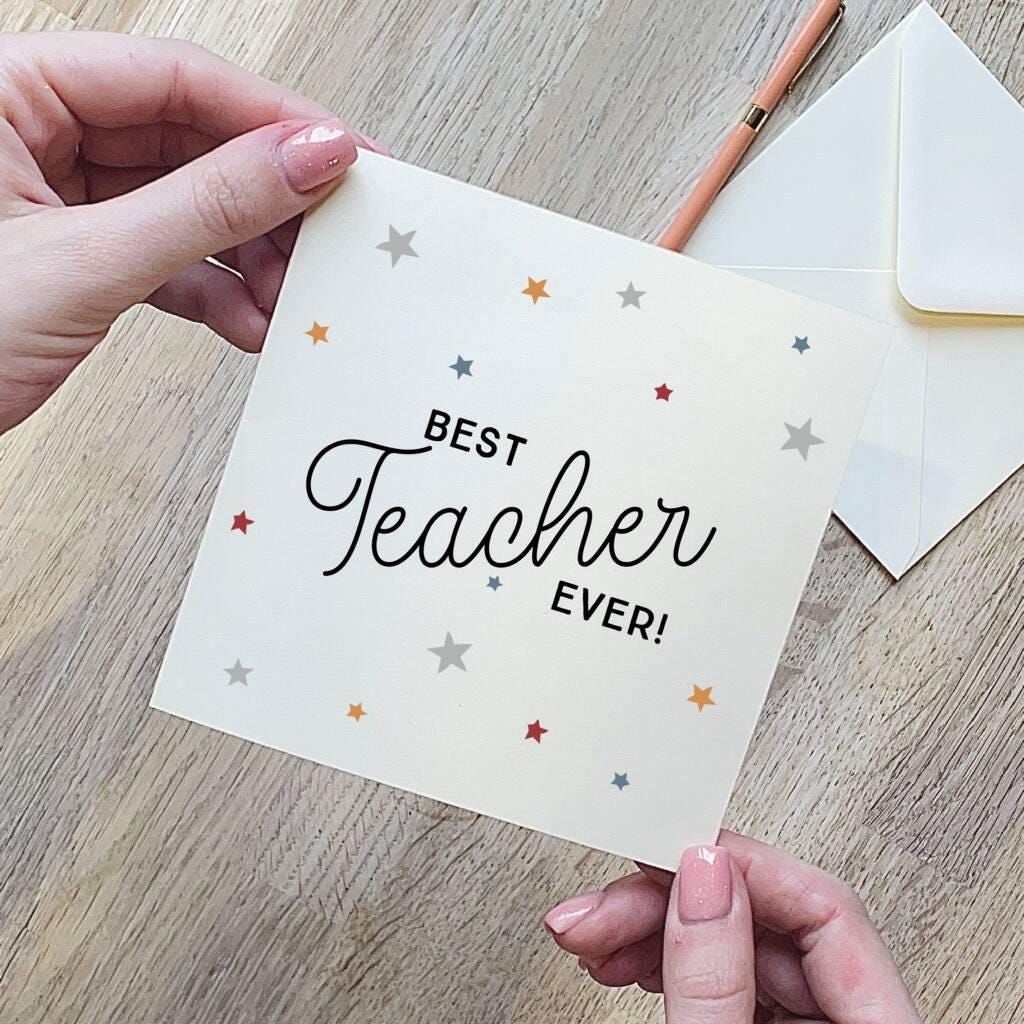 Best Teacher Ever Star Card