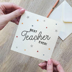 Best Teacher Ever Star Card