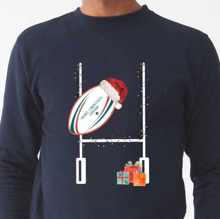 Personalised Rugby Christmas Jumper
