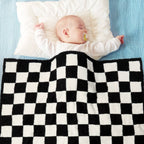 Personalised Checkerboard Baby Blanket