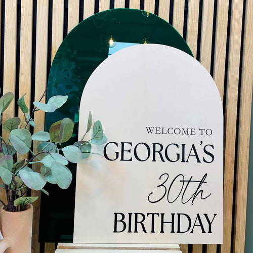 Arched Personalised Birthday Sign