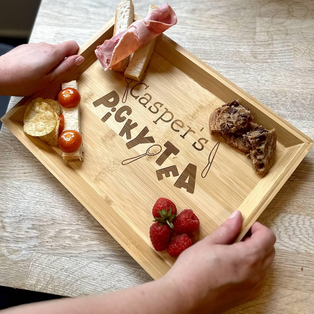 Personalised Kids Picky Tea Platter Plate