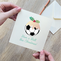 Football Christmas Pudding Christmas Card