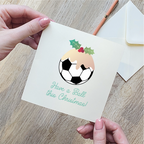Football Christmas Pudding Christmas Card