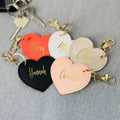 Personalised Besties Heart Keyring