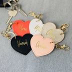 Personalised Besties Heart Keyring