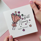 Bunch of Blooms Best Nanny  Happy Birthday Card