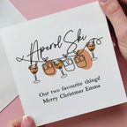 Personalised Christmas Aperol Ski Card