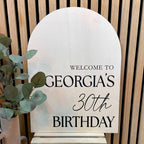 Arched Personalised Birthday Sign