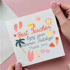 Summer Holidays Teacher Thank You Card