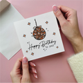 Orange  Disco Ball Happy Birthday To You Card