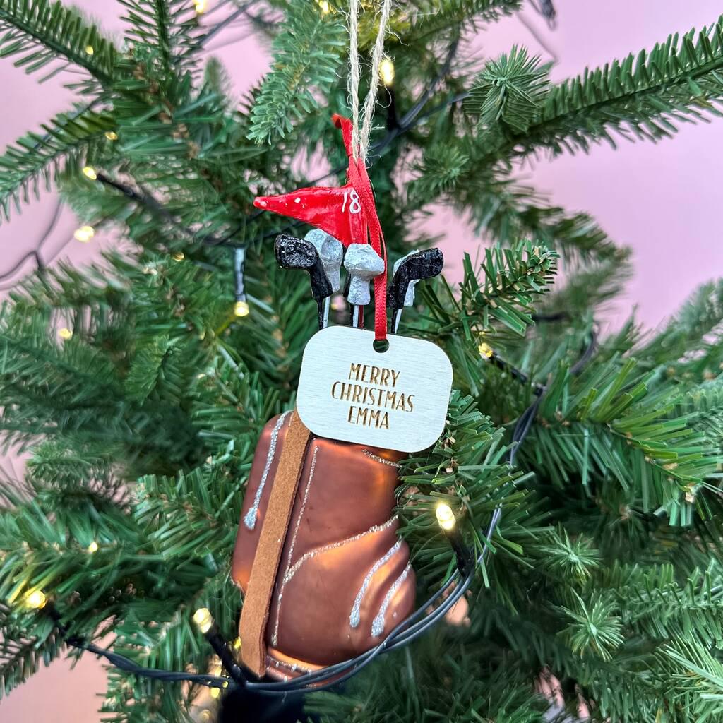 Personalised Golf Club Christmas Bauble
