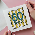 Stripe 60th Birthday Card