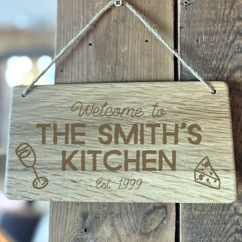 Personalised Family Kitchen Sign