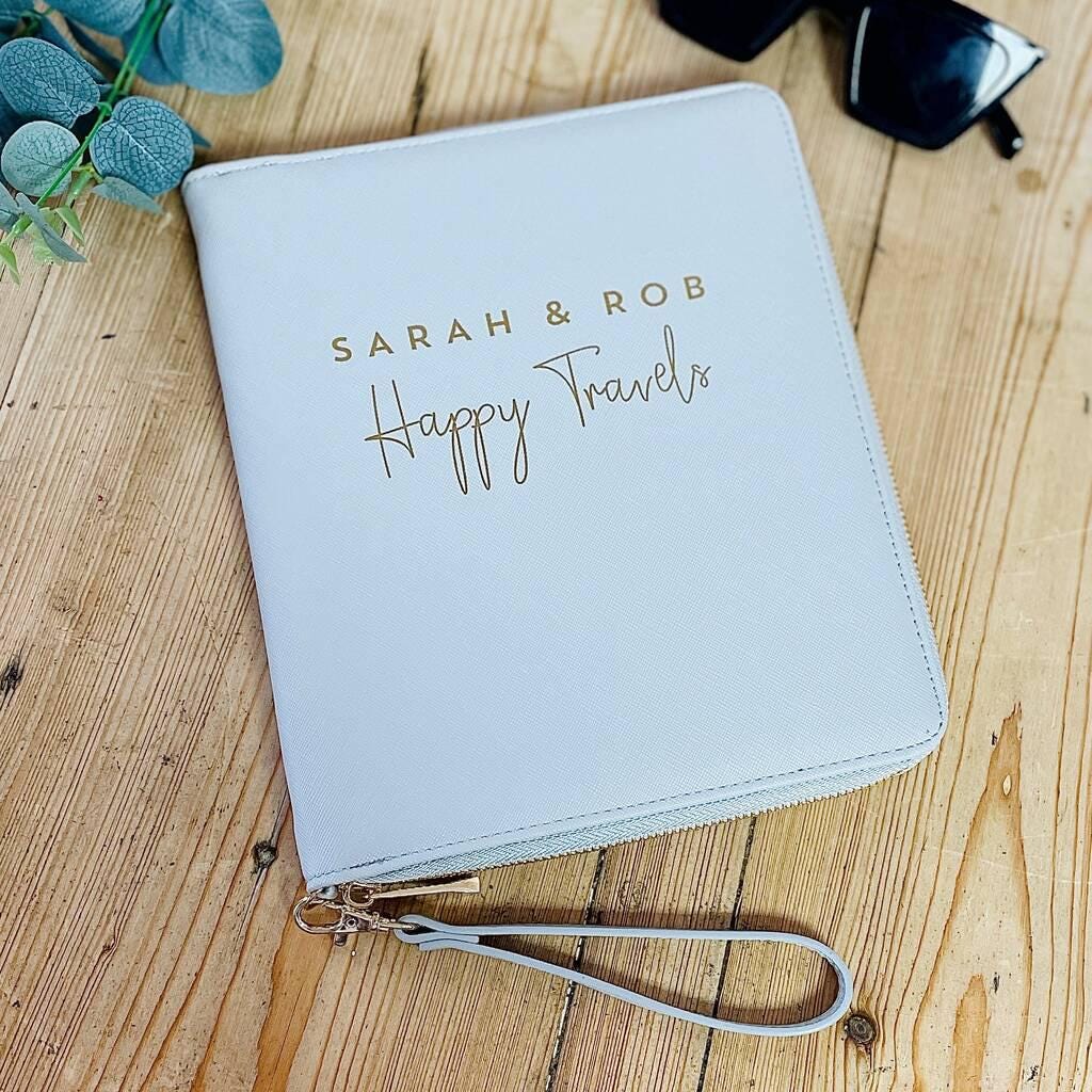 Personalised Happy Travels Travel Wallet
